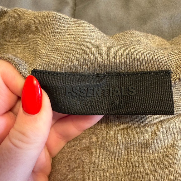 Essentials Tan Long Sleeve Tee - Picture 4 of 5